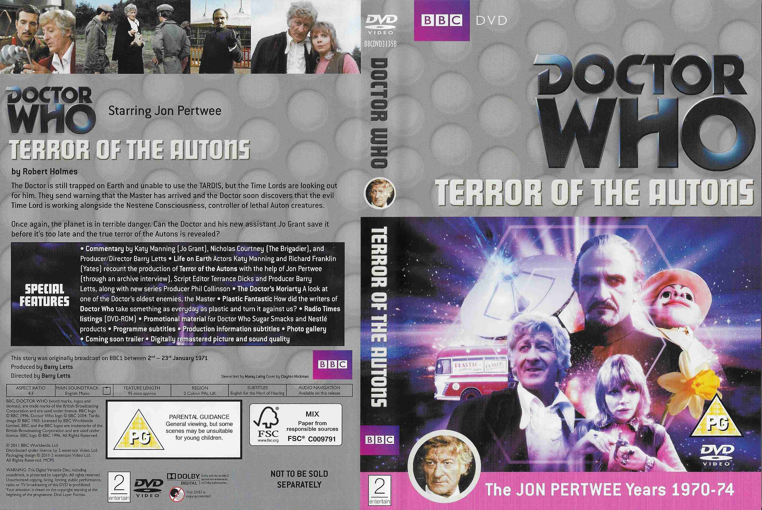Picture of BBCDVD 3135B Doctor Who - Terror of the Autons by artist Robert Holmes from the BBC records and Tapes library
